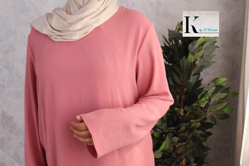 Abaya Sira Jazz rose pâle 11 (2)