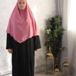 khimar court wool peach pointu El Bassira (Bp WP)