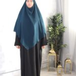 khimar mi-long wool peach pointu El Bassira (Bp2 WP)