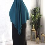 khimar mi-long wool peach pointu El Bassira (Bp2 WP)