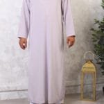 qamis émirati parme clair 182 manches longues (El 182)