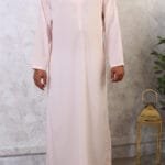 qamis émirati rose beige 186 manches longues (El 186)
