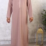 qamis émirati taupe 181 manches longues (El 181)