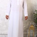 qamis saoudien blanc 176 manches longues (Sa Mao 176)