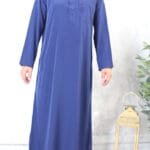 qamis saoudien bleu marine 197 manches longues (Sa Mao 197)