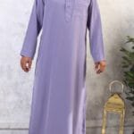 qamis saoudien mauve 184 manches longues (Sa Mao 184)