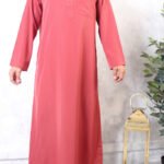 qamis saoudien rouge brique 194 manches longues (Sa Mao 194)