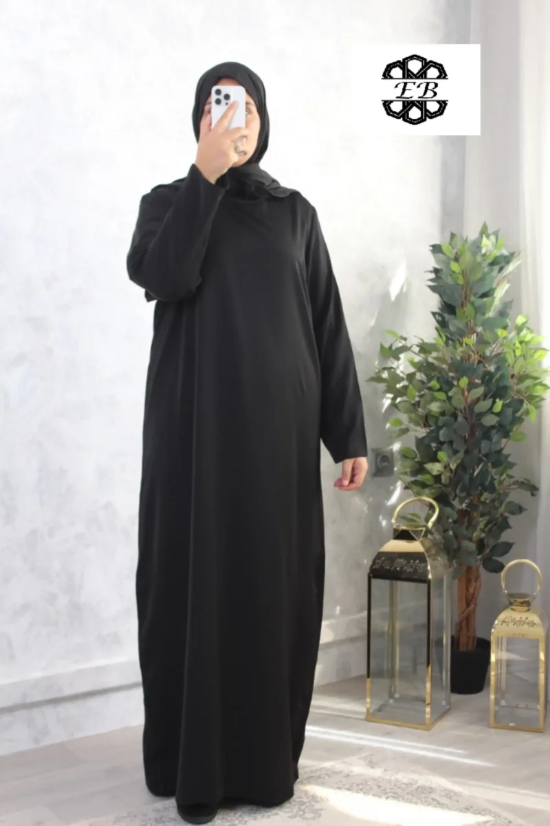 abaya Caviary El Bassira droite Sira e noir
