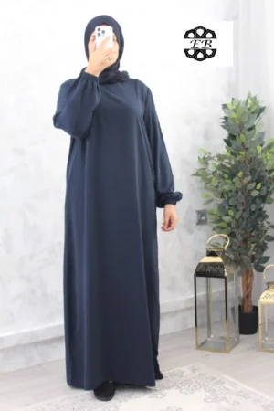 abaya wool peach El Bassira Sira e bleu nuit 94.