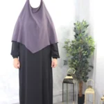 khimar court wool peach El Bassira (Bp WP)