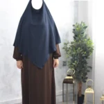 khimar mi-long wool peach El Bassira (Bp2 WP)