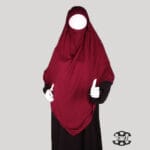 khimar mi-long jersey viscose pointu El Bassira (Bp2 VIS)