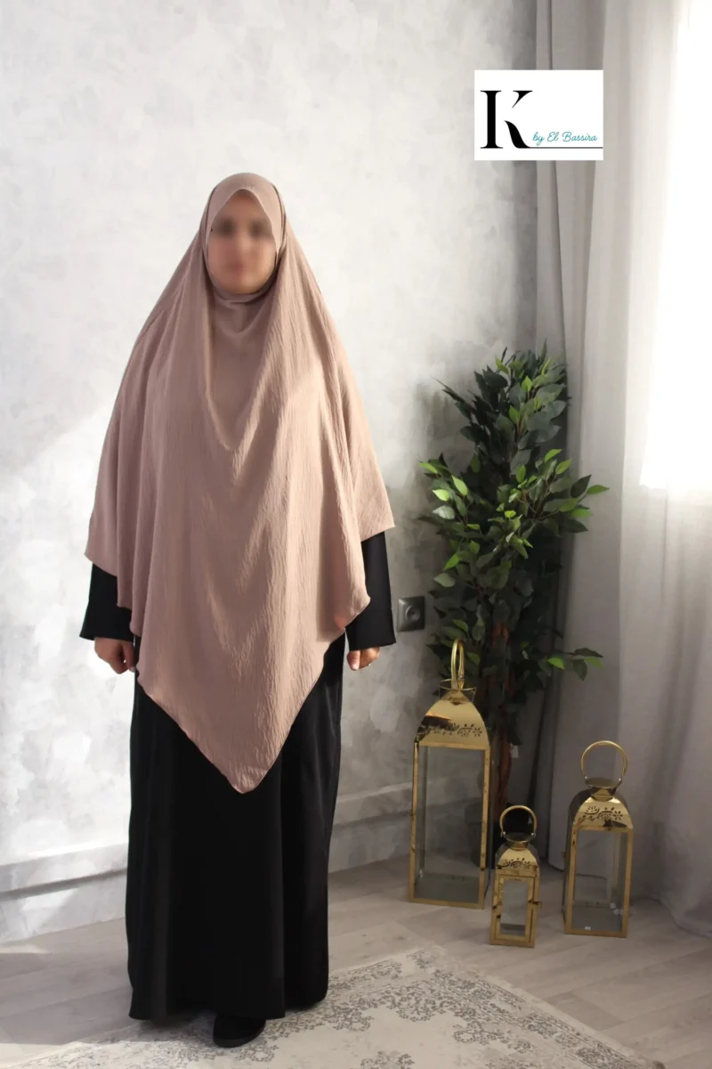 Khimar long Jazz beige taupe 24