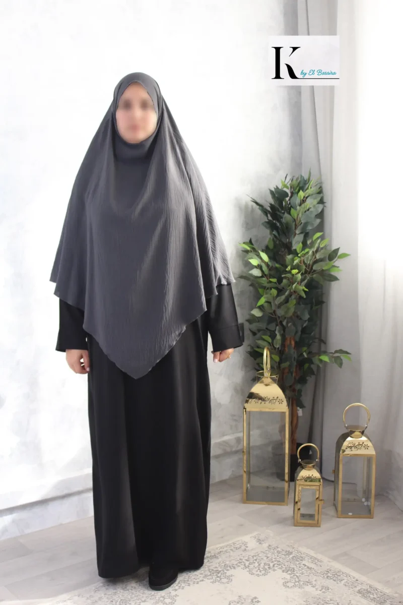 Khimar moyen Jazz gris fonce 1208