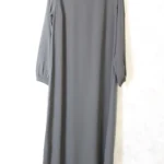 Abaya droite gris quartz caviary El Bassira (He CAV 32)