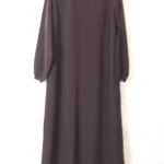 Abaya droite marron cachou koshibo El Bassira (He KOS 03)
