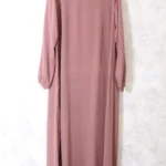 Abaya droite rose brandy 146 wool peach manches serrées El Bassira (He WP 146)