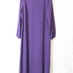 Abaya droite violet 108 wool peach manches serrées El Bassira (He WP 108)