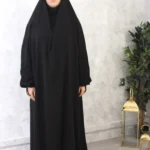 Jilbab 1 pièce noir caviary El Bassira (A1 CAV black)