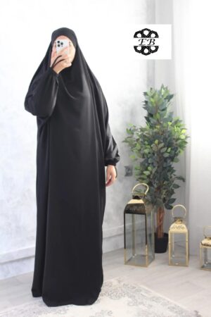 Jilbab noir 1 pièce Koshibo El Bassira (A1 KOS black)