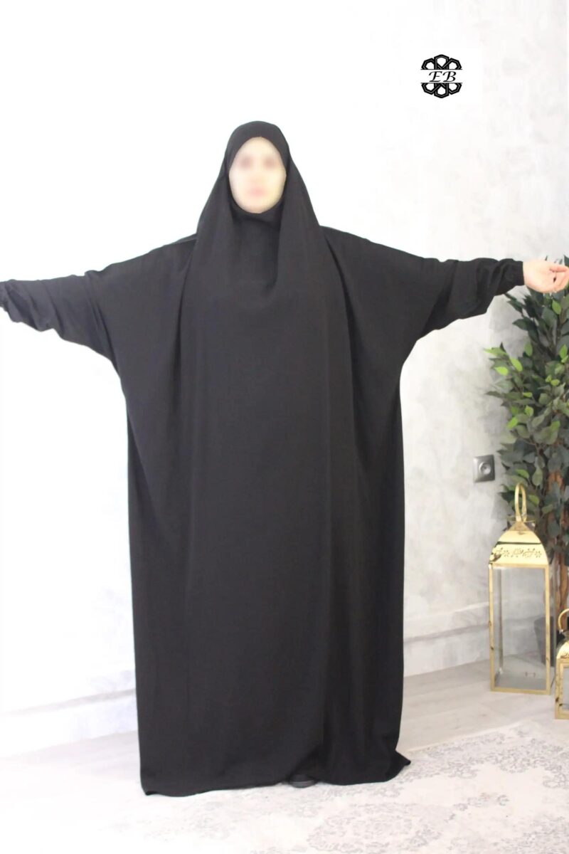 jilbab 1 piece noir caviary El Bassira A1 cav black 1