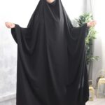 Jilbab papillon noir intense 1 pièce Fursan haut de gamme El Bassira (A0 FUR fb)