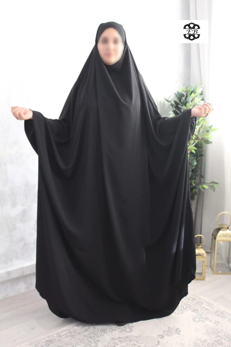 jilbab-1-piece-papillon-manches-serrees-noir-intense-Fursan-haut-de-gamme-el-bassira-A0-FUR-formal-black jilbab 1 piece papillon manches serrees noir intense Fursan haut de gamme el bassira A0 FUR formal black