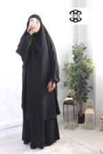 jilbab-2-pieces-jupe-evasee-noir-intense-wool-peach-El-Bassira-A2j-WP-formal-black (2)