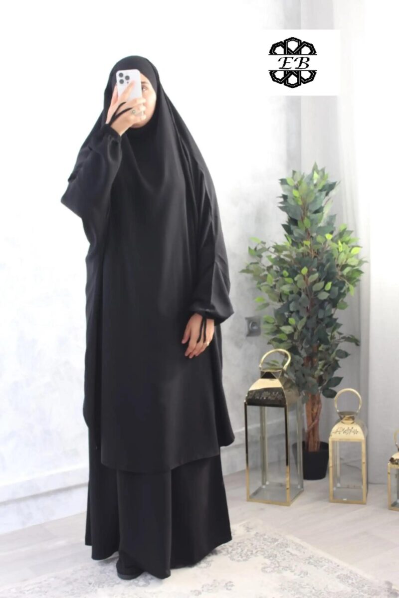 jilbab-2-pieces-jupe-evasee-noir-intense-wool-peach-El-Bassira-A2j-WP-formal-black (2)