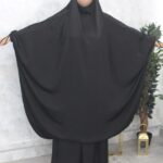 Jilbab papillon Wool Peach 2 pièces jupe El Bassira (A3j WP)