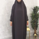 Jilbab 1 pièce gris anthracite jazz El Bassira (A1 Jazz 29)