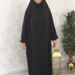 Jilbab 1 pièce noir jazz El Bassira (A1 Jazz black)