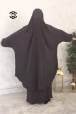 Jilbab jupe Jazz gris anthracite Kellya vue de dos (A2j jazz 29)