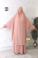 Jilbab jupe Jazz saumon Kellya vue de face 2(A2j jazz 141)