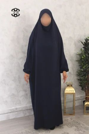 Jilbab 1 pièce bleu marine foncé jazz Kellya by El Bassira (A1 Jazz 93)