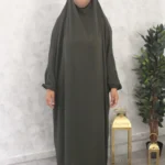 Jilbab 1 pièce vert foncé jazz El Bassira (A1 Jazz 246)