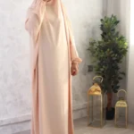 Jilbab 1 pièce beige rose koshibo El Bassira (A1 KOS beige)