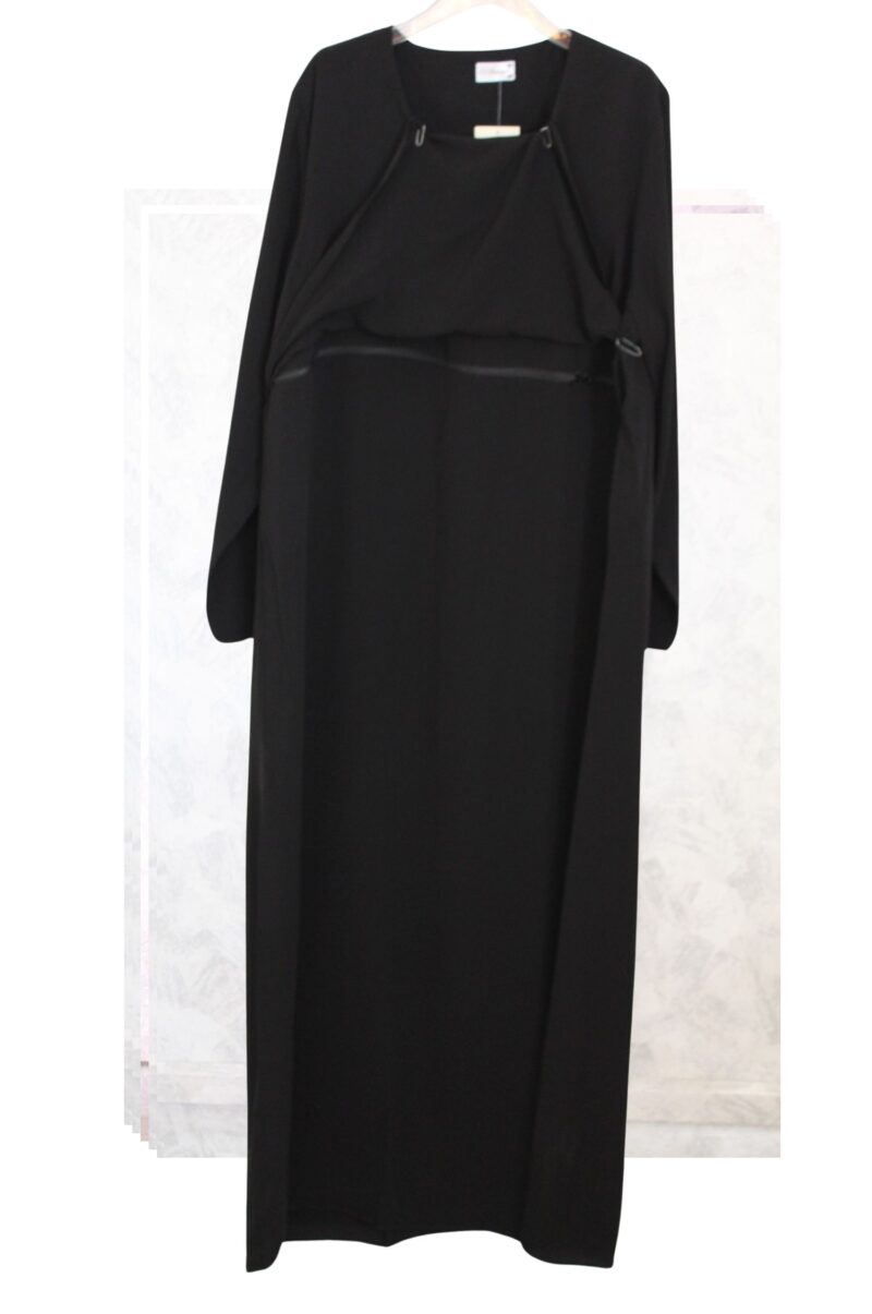 abaya-allaitement-cache-poitrine-coupe-droite-noir-wool-peach-El-Bassira-Hrb-WP-black (1)