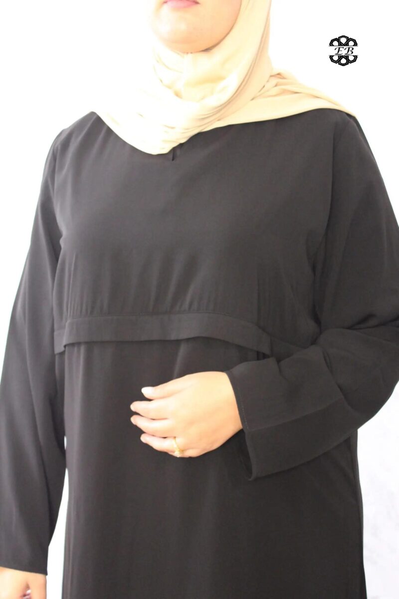 abaya-allaitement-coupe-droite-noir-wool-peach-El-Bassira-Hr-WP-black (2)