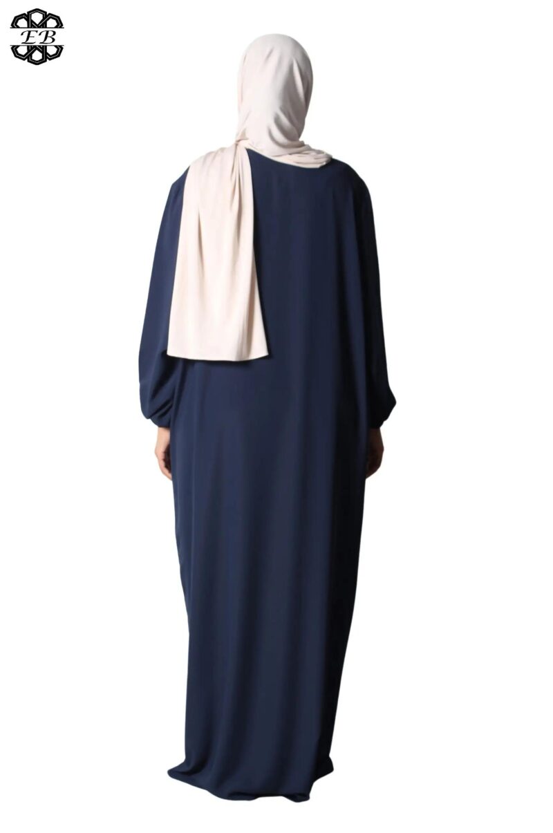 abaya droite extra large soie de médine black iris El Bassira Numidia e black iris (1)