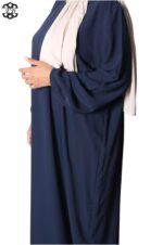 abaya droite extra large soie de médine black iris El Bassira Numidia e black iris (2)