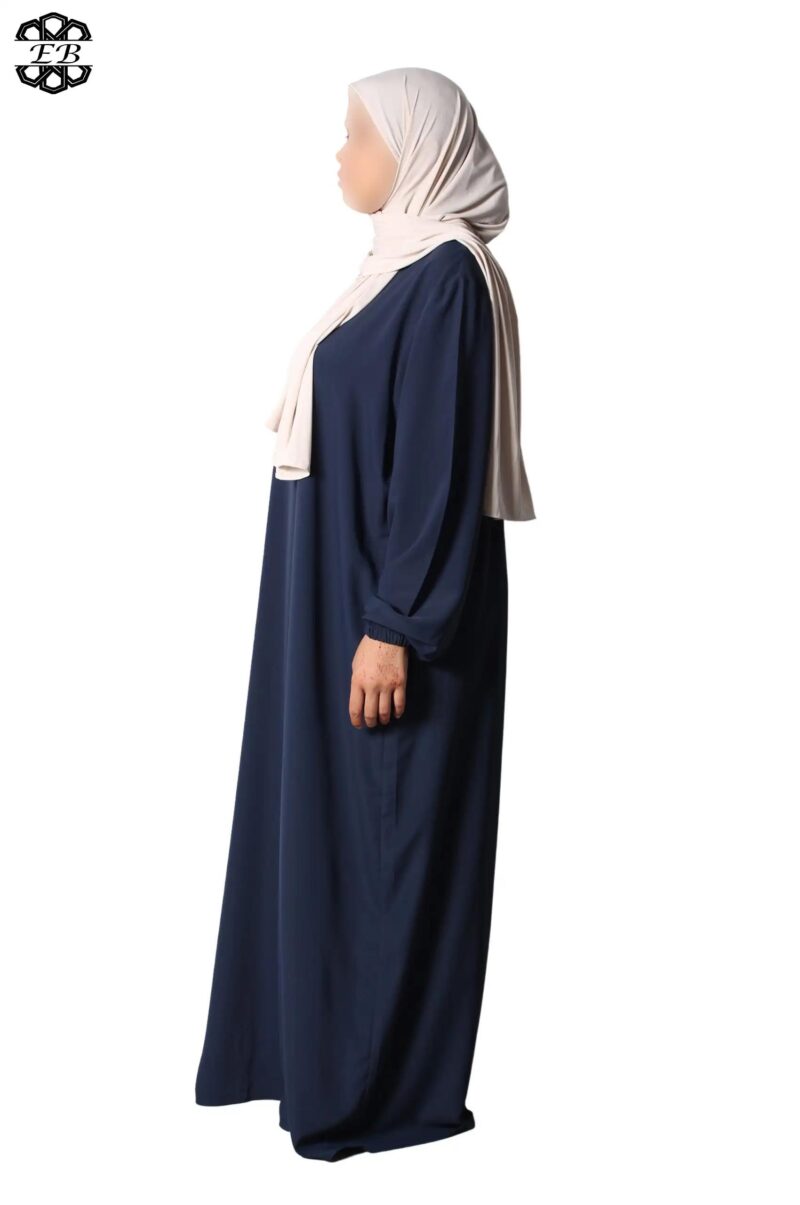abaya droite extra large soie de médine black iris El Bassira Numidia e black iris (4)