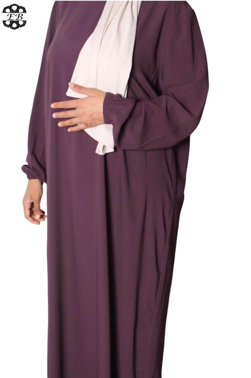 abaya droite extra large soie de médine fig El Bassira Numidia e fig (2)