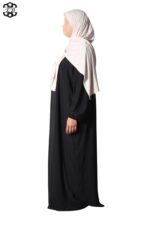 abaya droite extra large soie de médine noir El Bassira Numidia e black (9)