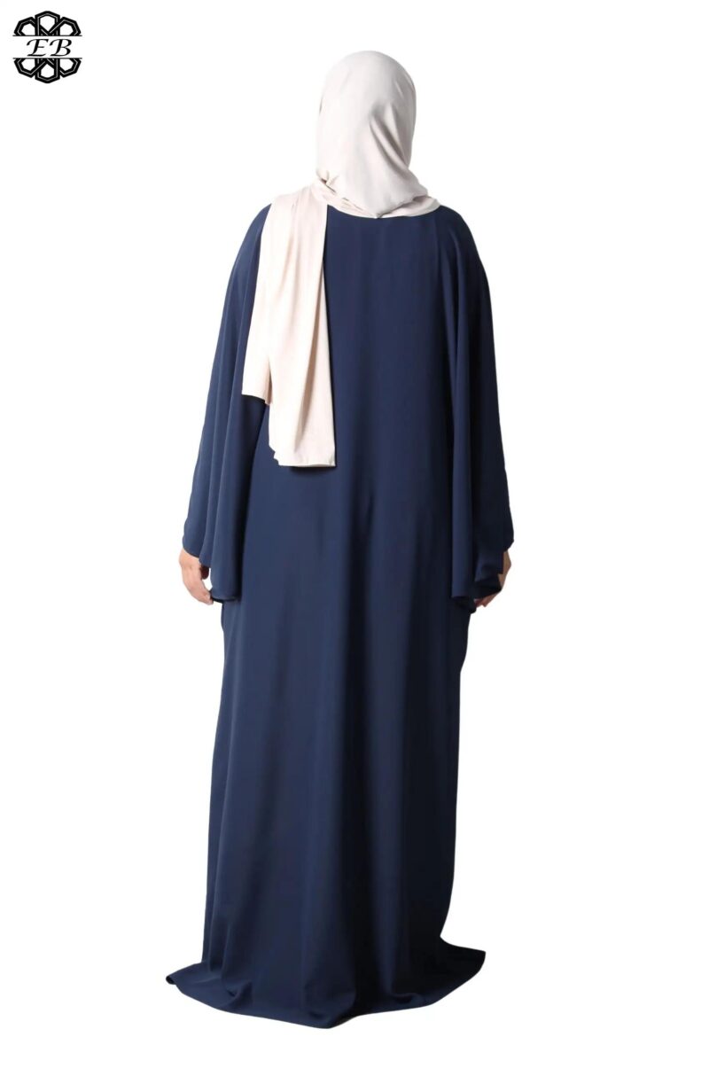 abaya papillon soie de médine black iris El Bassira Duna e black iris (1)
