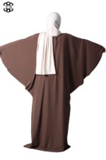 abaya papillon soie de médine chestnut El Bassira Duna e chestnut (4)