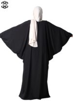 abaya papillon soie de médine noir El Bassira Duna e black (4)