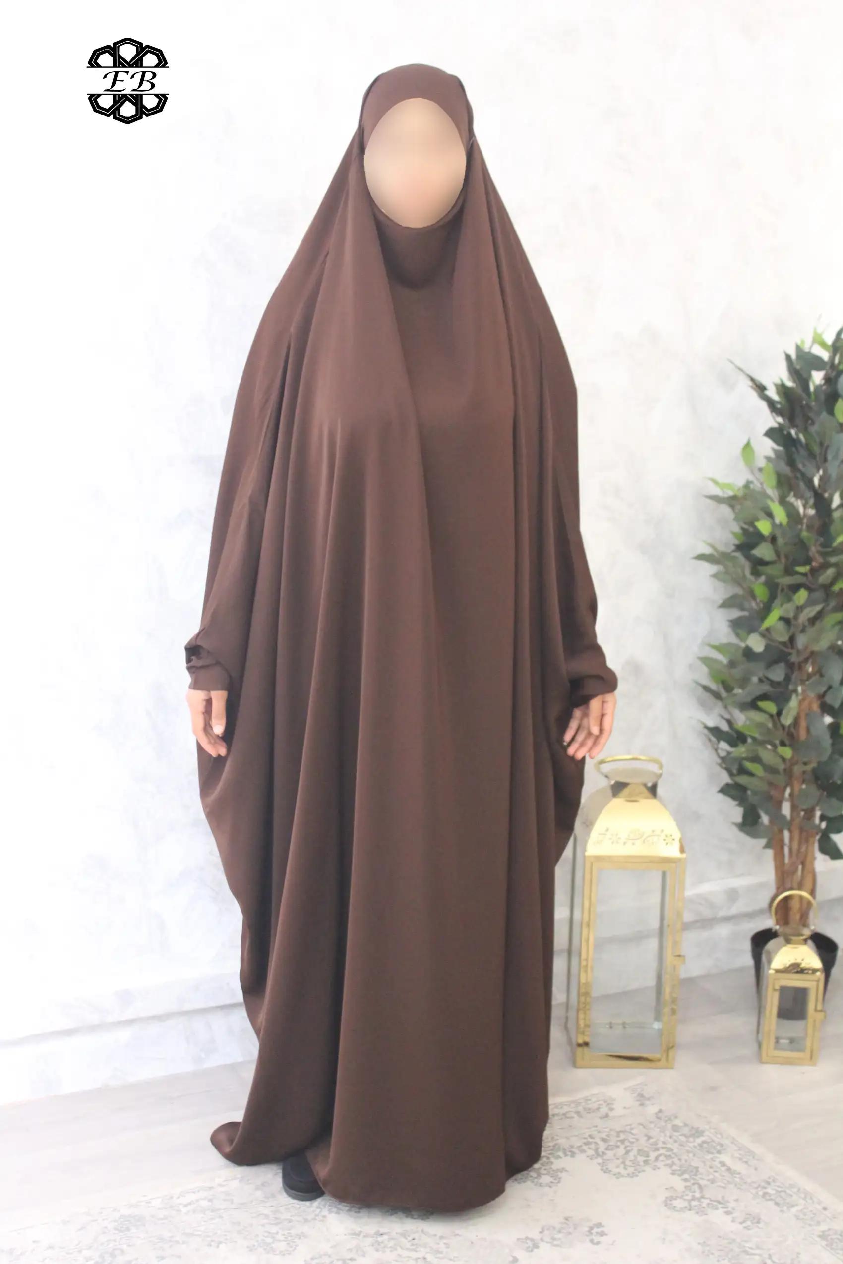 jilbab 1 piece saoudien marron nida el bassira A0 nida 253 2