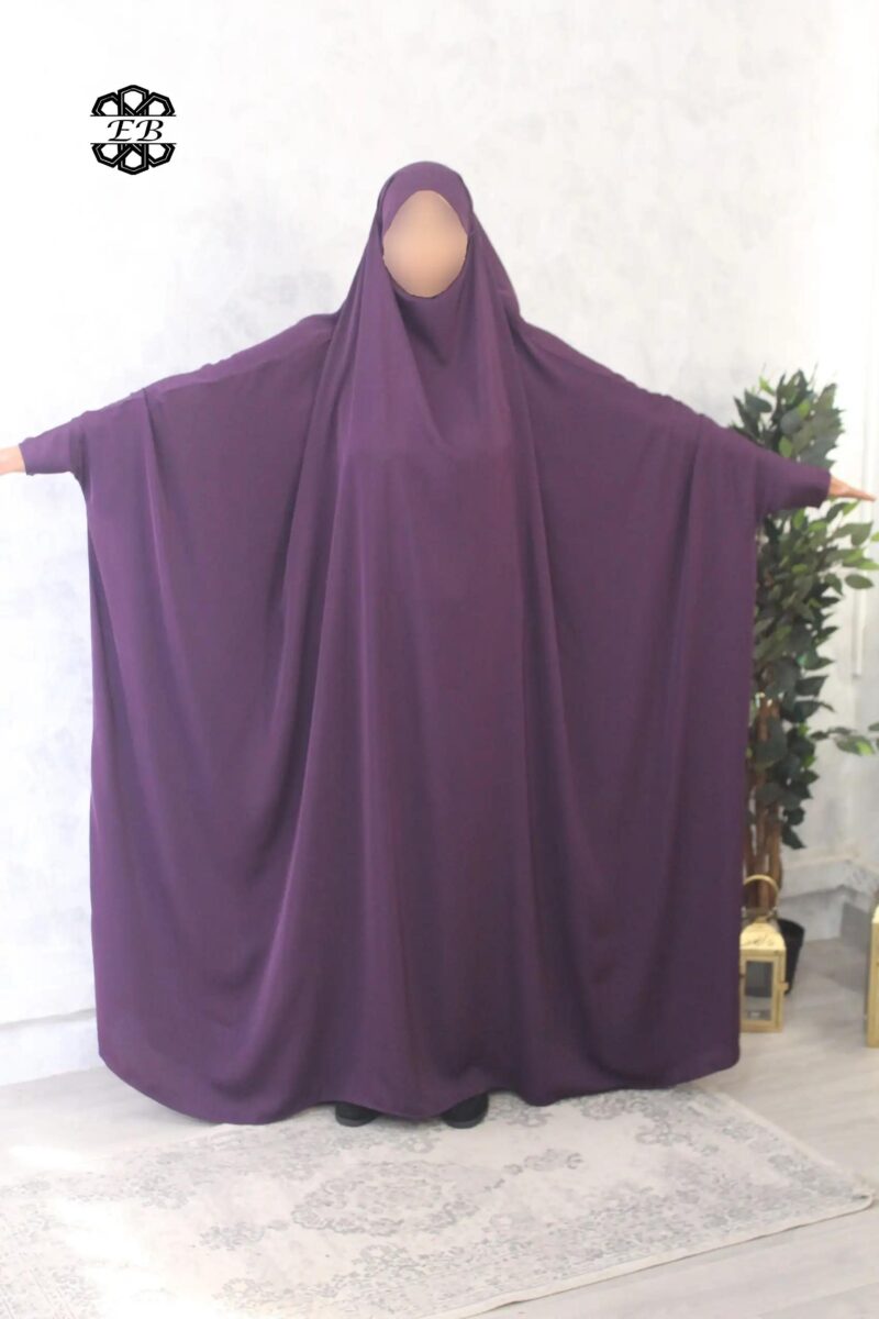 jilbab 1 piece saoudien prune nida el bassira A0 nida 245 1