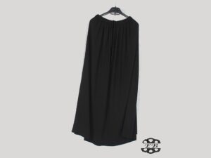 Jupe longue noir caviary évasée El Bassira (Ju CAV black)